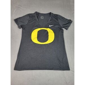 Nike Oregon Ducks Football Shirt Womens Small Gray V Neck Lightweight Mighty‎ O